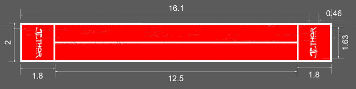 TF Kunstrasen 2 x 16,1 m Rot